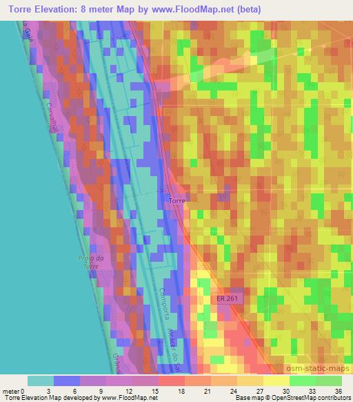 Torre,Portugal Elevation Map