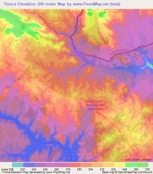 Tinoca,Portugal Elevation Map