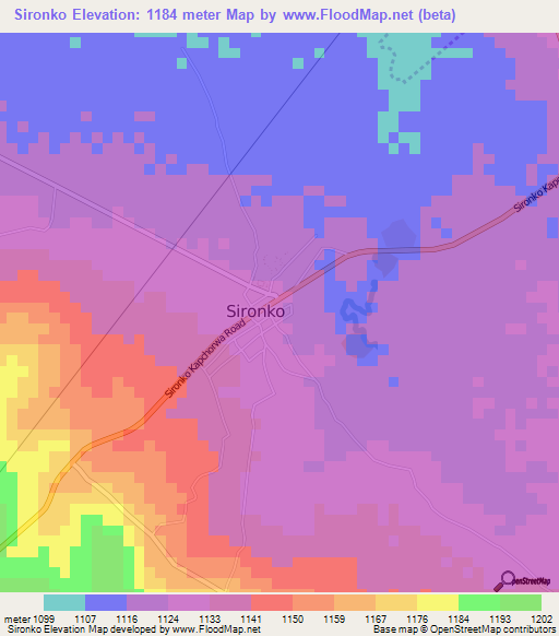 Sironko,Uganda Elevation Map