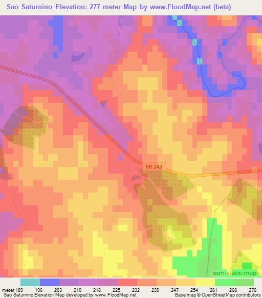 Sao Saturnino,Portugal Elevation Map