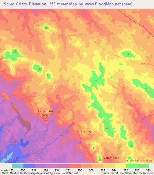Santo Cristo,Portugal Elevation Map