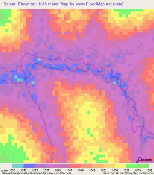 Salami,Uganda Elevation Map
