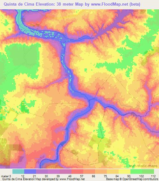 Quinta de Cima,Portugal Elevation Map