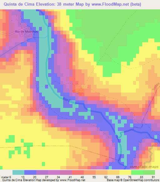Quinta de Cima,Portugal Elevation Map