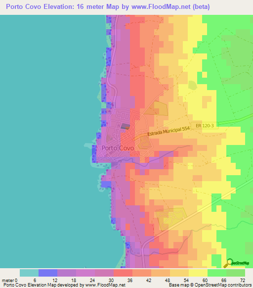 Porto Covo,Portugal Elevation Map