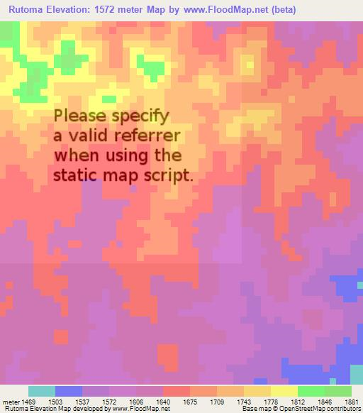 Rutoma,Uganda Elevation Map