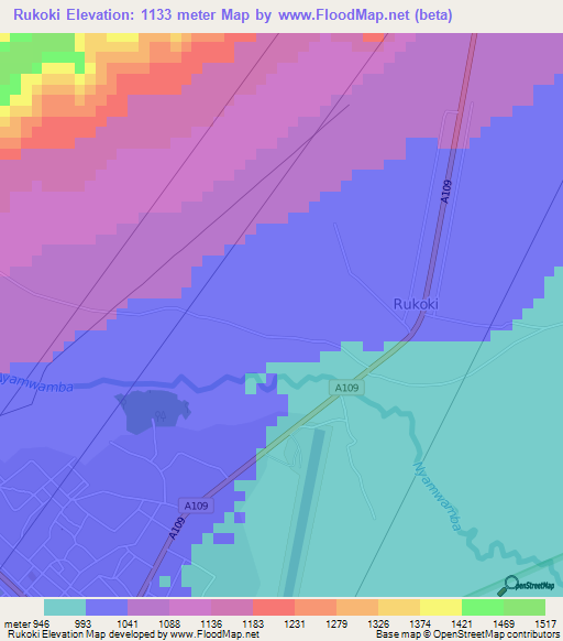 Rukoki,Uganda Elevation Map