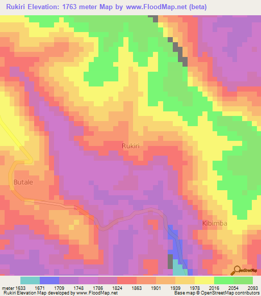 Rukiri,Uganda Elevation Map