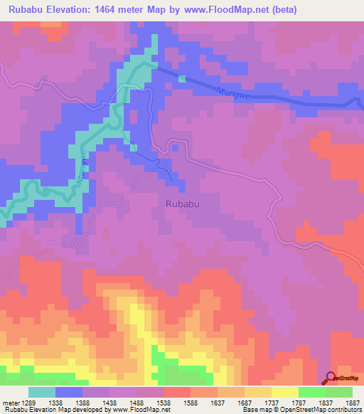 Rubabu,Uganda Elevation Map
