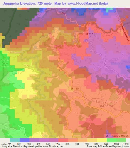 Junqueira,Portugal Elevation Map