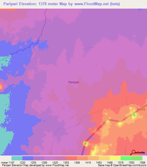 Paripari,Uganda Elevation Map