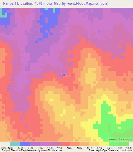 Paripari,Uganda Elevation Map