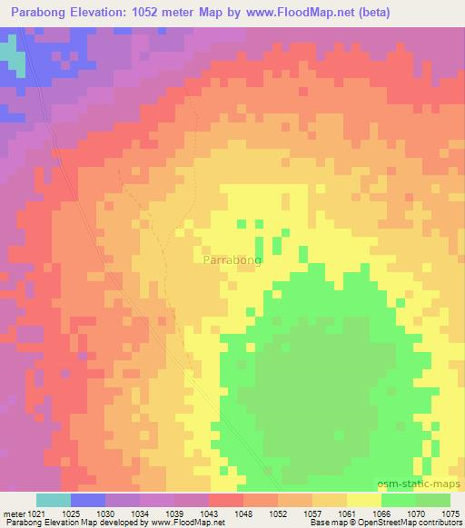 Parabong,Uganda Elevation Map