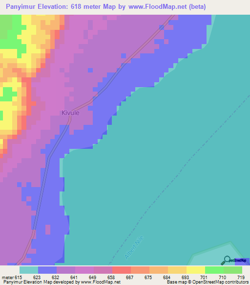 Panyimur,Uganda Elevation Map
