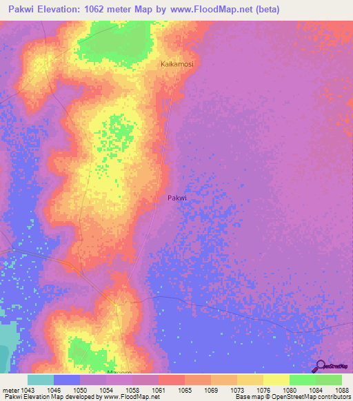 Pakwi,Uganda Elevation Map