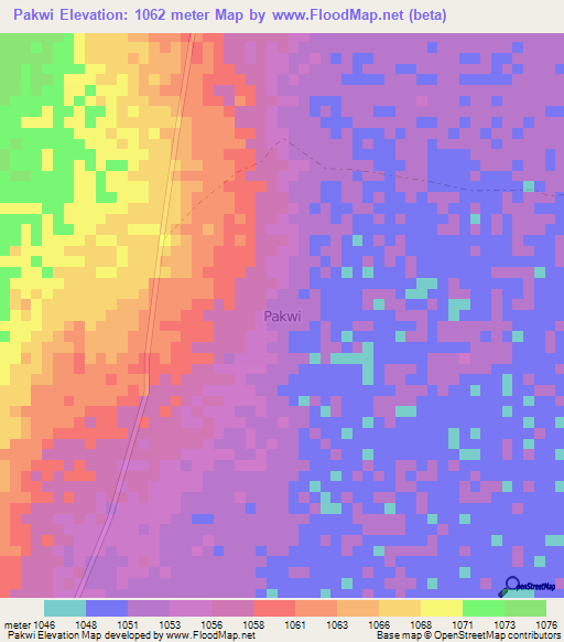 Pakwi,Uganda Elevation Map
