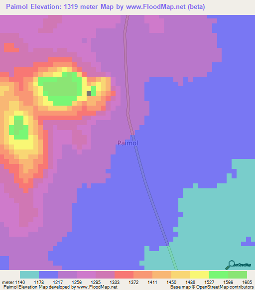 Paimol,Uganda Elevation Map