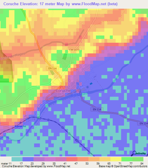 Coruche,Portugal Elevation Map