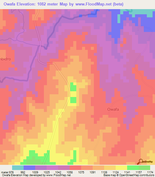 Owafa,Uganda Elevation Map