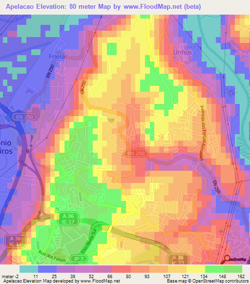 Apelacao,Portugal Elevation Map