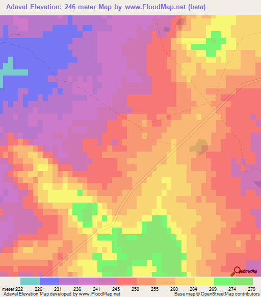 Adaval,Portugal Elevation Map