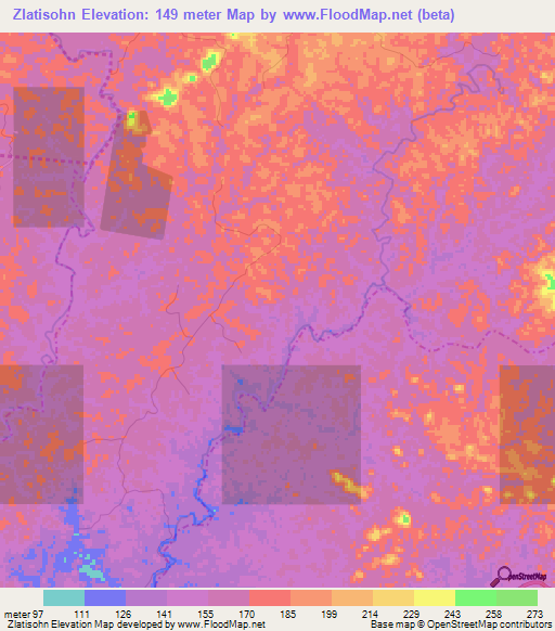 Zlatisohn,Liberia Elevation Map