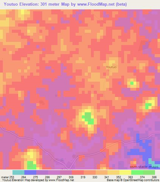 Youtuo,Liberia Elevation Map