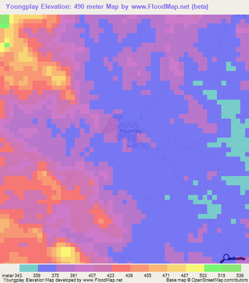 Youngplay,Liberia Elevation Map