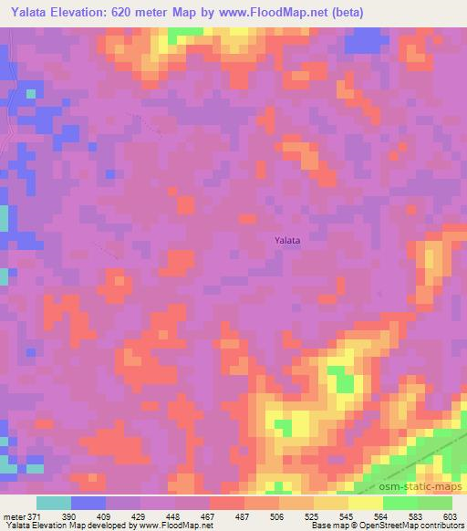 Yalata,Liberia Elevation Map