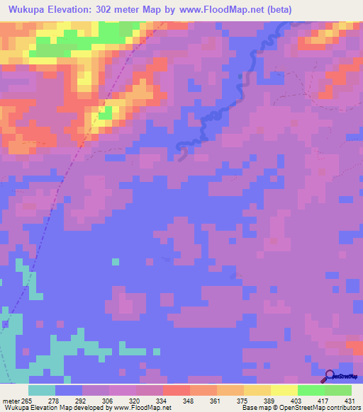 Wukupa,Liberia Elevation Map