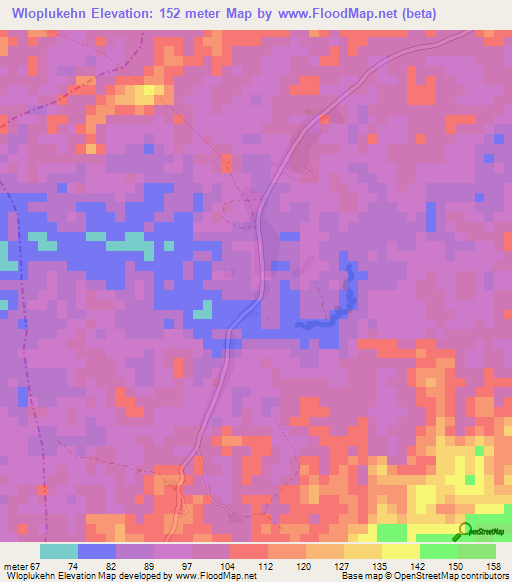 Wloplukehn,Liberia Elevation Map
