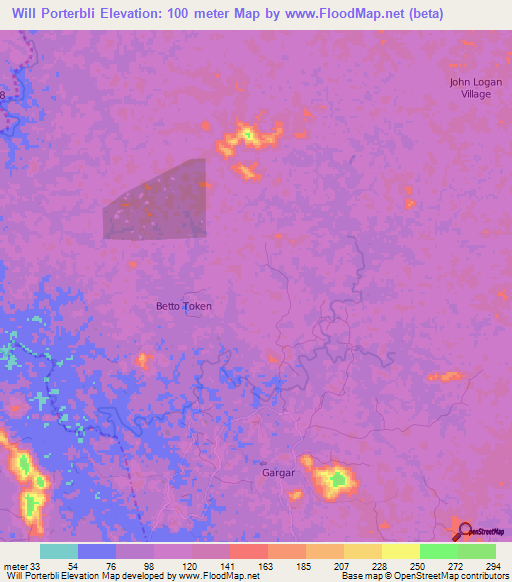 Will Porterbli,Liberia Elevation Map
