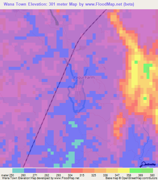 Wana Town,Liberia Elevation Map