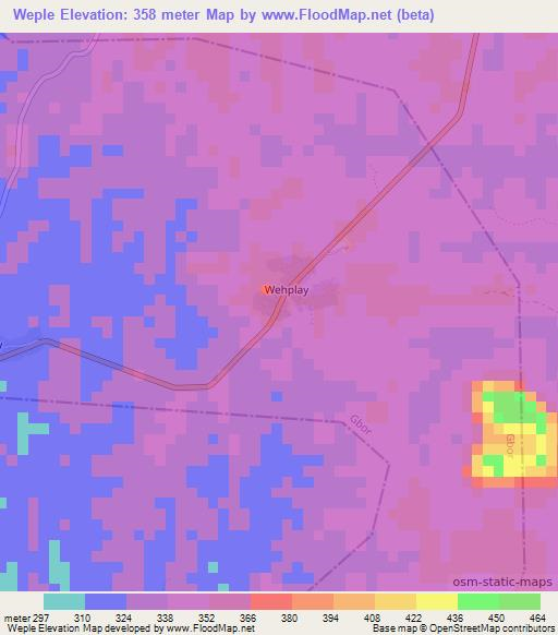 Weple,Liberia Elevation Map