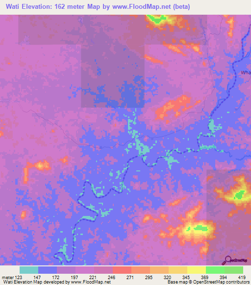 Wati,Liberia Elevation Map