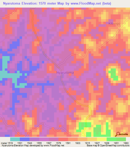 Nyarutoma,Uganda Elevation Map