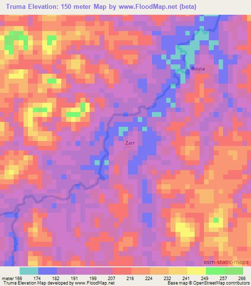 Truma,Liberia Elevation Map