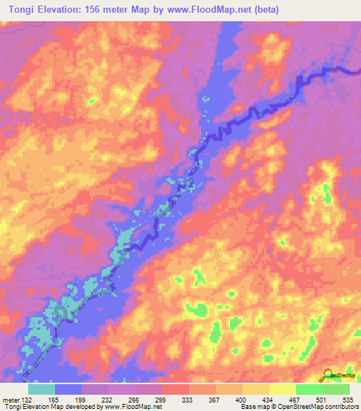 Tongi,Liberia Elevation Map