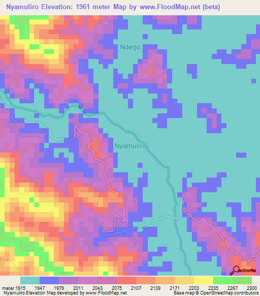 Nyamuliro,Uganda Elevation Map