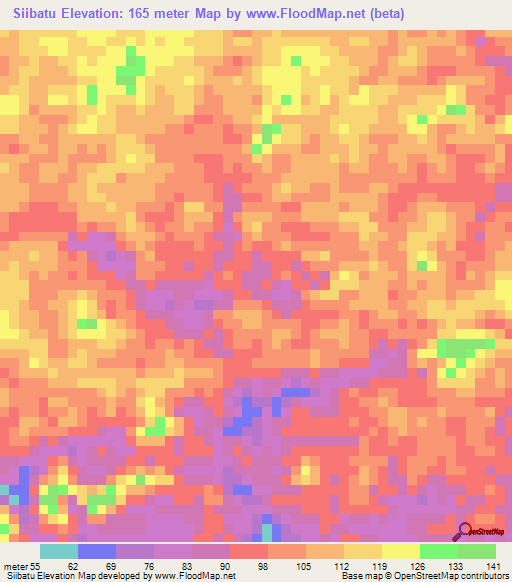Siibatu,Liberia Elevation Map