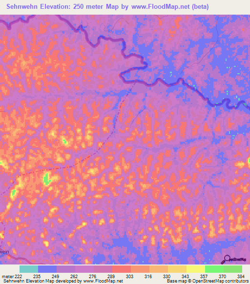 Sehnwehn,Liberia Elevation Map