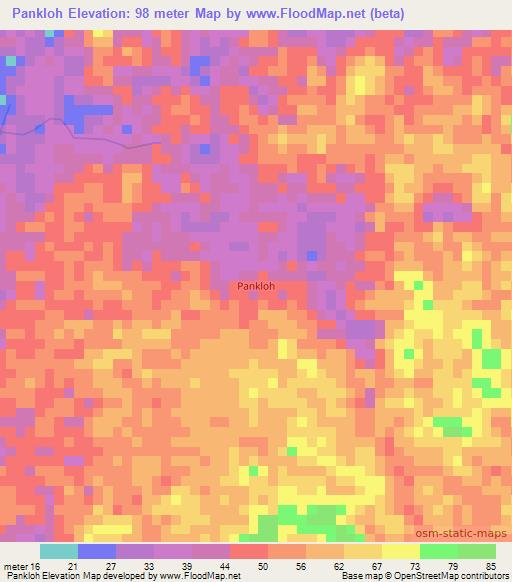 Pankloh,Liberia Elevation Map