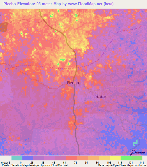 Pleebo,Liberia Elevation Map