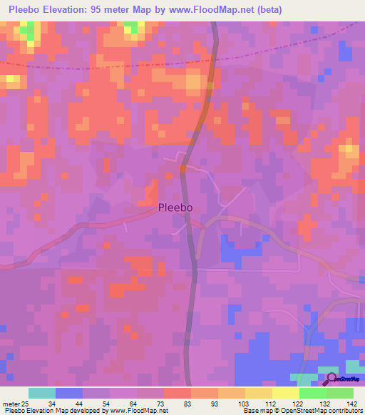 Pleebo,Liberia Elevation Map
