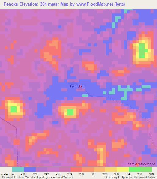 Penoka,Liberia Elevation Map