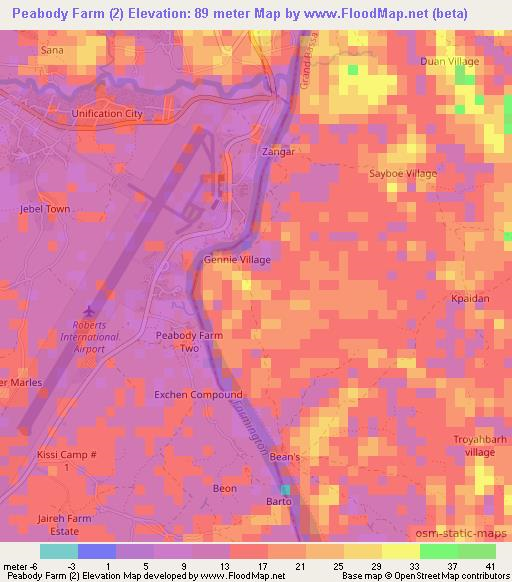 Peabody Farm (2),Liberia Elevation Map