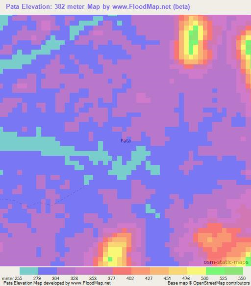 Pata,Liberia Elevation Map