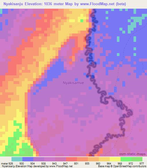 Nyakisanju,Uganda Elevation Map