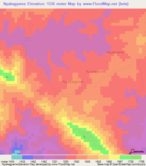 Nyakagyeme,Uganda Elevation Map