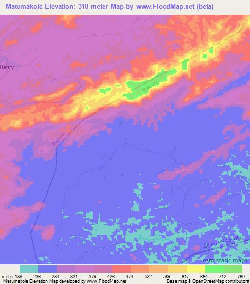 Matumakole,Liberia Elevation Map